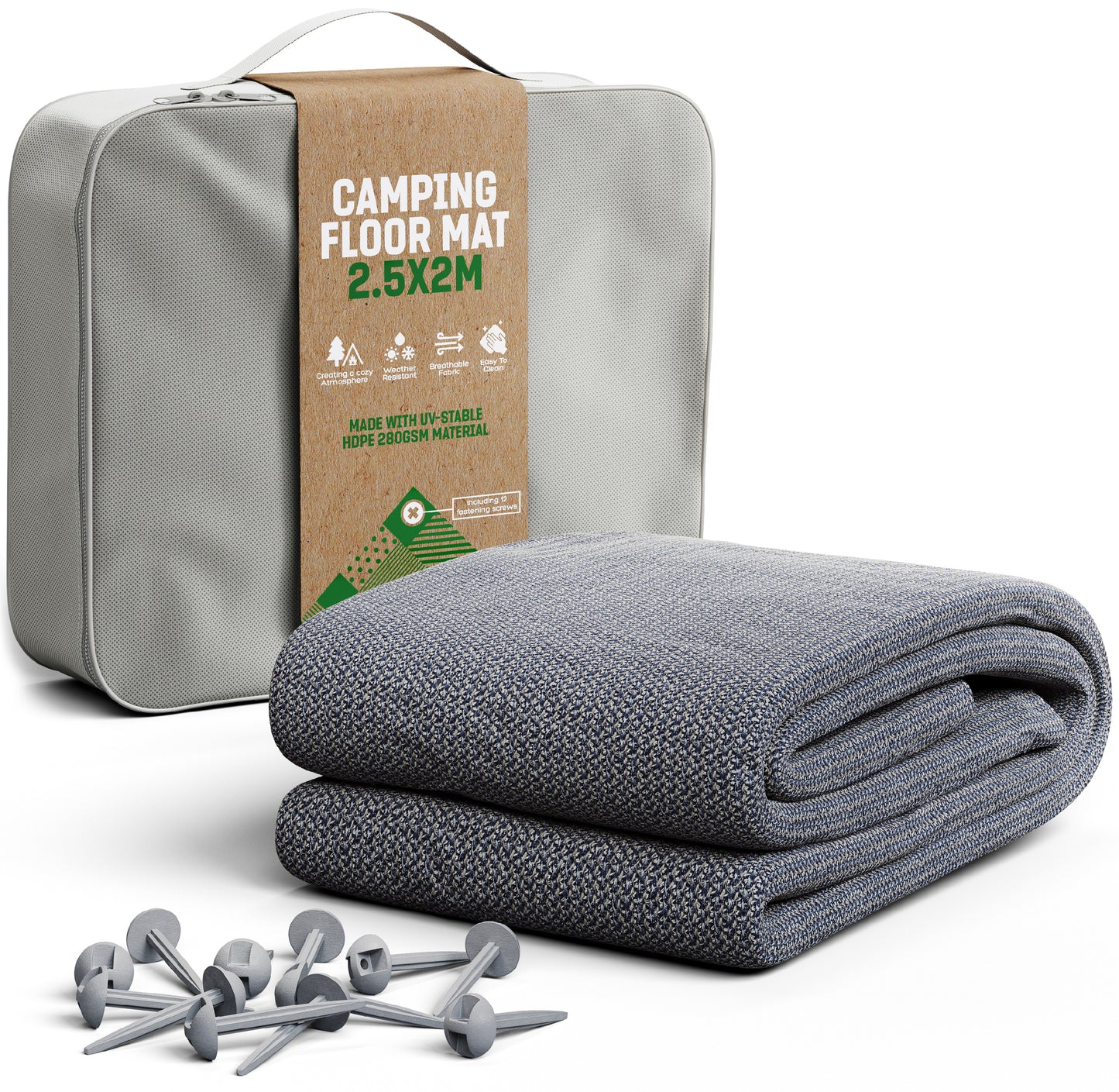 zeltteppich befestigung GardenGloss Vorzeltteppich - Camping Teppich Outdoor Wetterfest